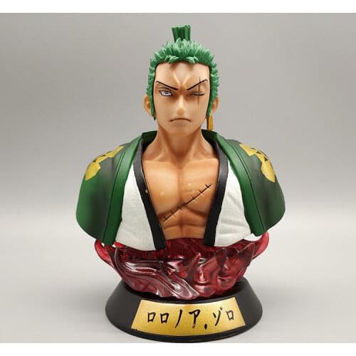 Anime One Piece 13cm Roronoa Zoro Bust statue Can emit light PVC Action Figure Collection Model Toys