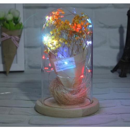 Free Shipping 9*18cm Lumious Wrie Log Base Glass Dome Home Decoration Diameter=9cm Height=18cm Glass Dome Wedding Prop