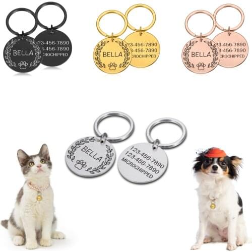 Dog Tag Necklace Custom Tags Pet Id Tag Engraved Dog Tags Cat Name Collar Tag Pet Collar Id Tags Free Engravings Pets Id Collar