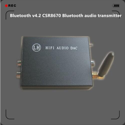 Bluetooth v4.2 CSR8670 Bluetooth Wireless APTX Lossless Audio Transmitter , RCA / Optical / Coaxial transform Bluetooth Audio