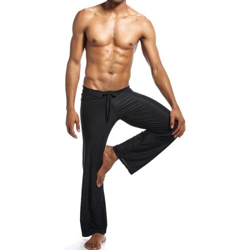 2020 New Arrival Mens New Fashion Pure Home Pants Yoga Pants Tie-up Comfortable Trousers Hot Sale #09