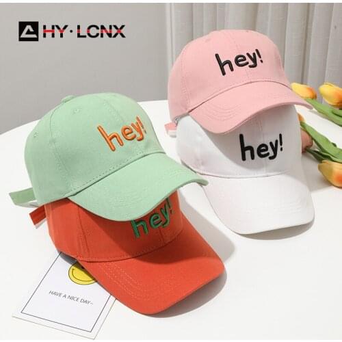 Spring Summer Children Fashion Letter Embroidery Sun Cap Boy Girl Cotton Breathable Outdoor Adjustable Baseball Cap