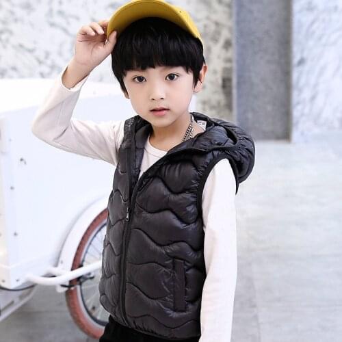 Kids Vest Hooded Child Autumn Waistcoat Children Outerwear Coats Warm Cotton Baby Boys Girls Vest Toddler Girl Winter Clothes