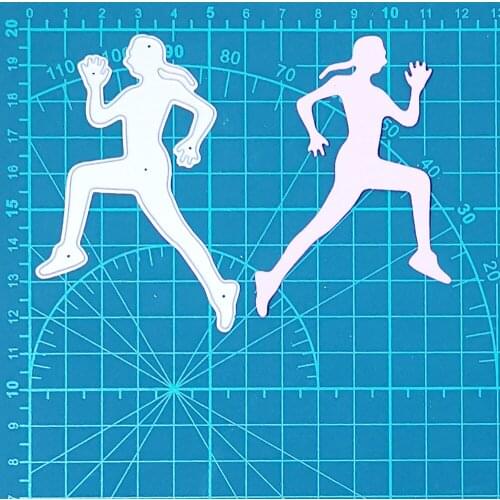 Girl Jogging Exercise Metal Cutting Dies Real Picture Cut Die Scrapbook Paper Craft Knife Mould Blade Punch Stencil Die 2020 New