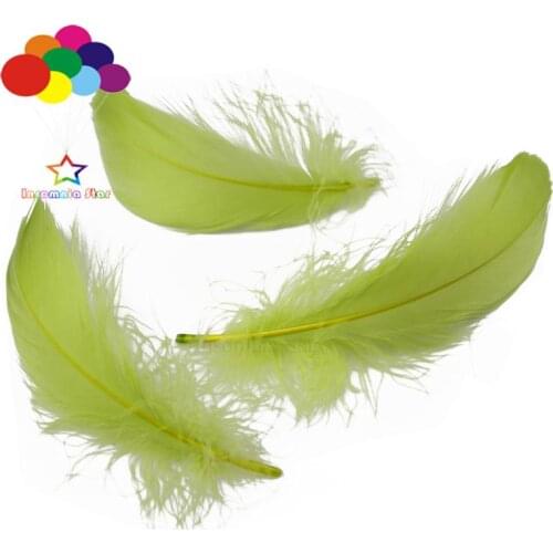 Diy 100 Pcs/Lot Army Green Goose Feather 4-7cm 1-2 Inch Stage Props Dream Catcher Carnival Headress Mask Crafts Decoration