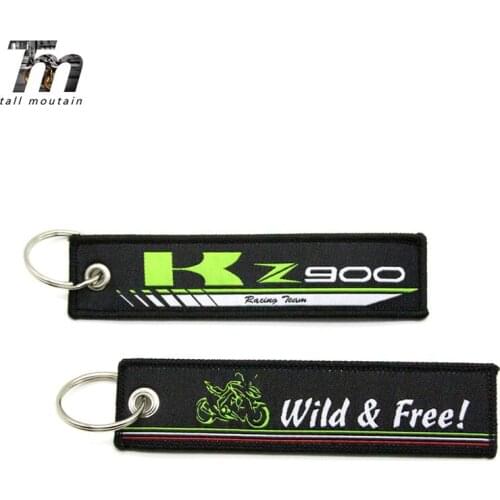 For Kawasaki Z900 Badge Keyring Motorcycle Embroidery Key Holder Chain Collection Keychain