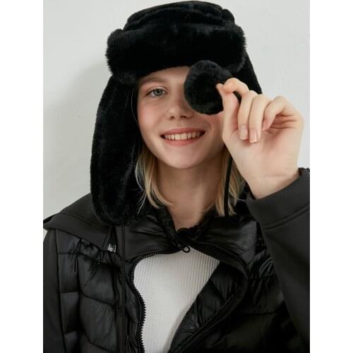 For women Furry Headset Black Beanie 50 COTTON 50 of ACRYLIC TURKISH MADE Fashionable Design Good Quality Product Welcome 2021 style Trend Fashion Womens Beret Great Product For Cold Weather Useful