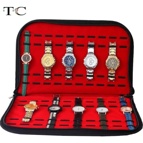 20 Travel Portable Watch Collection Bag Watch Collection Box Home Packaging Bags for Business Necklace Press on Nail Packaging