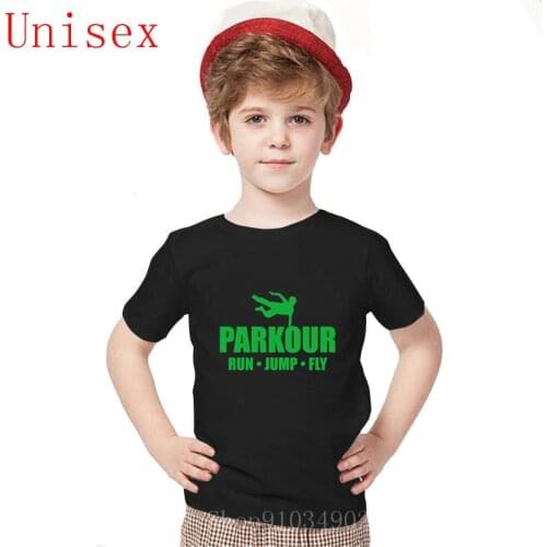 Freerunning Obstacle Course Balance Climbing Parkour Run Jump green printed Tees New Design 2020 Summer kids clothes cute boys