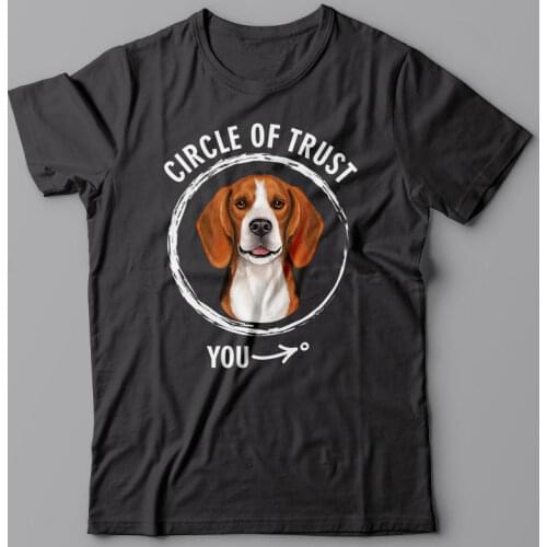 Print Hip Hop Novelty T Shirts MenS Brand Clothing Cool T-Shirt Circle of Trust - Beagle Gift for Dog Lovercasual Homme Tshirt