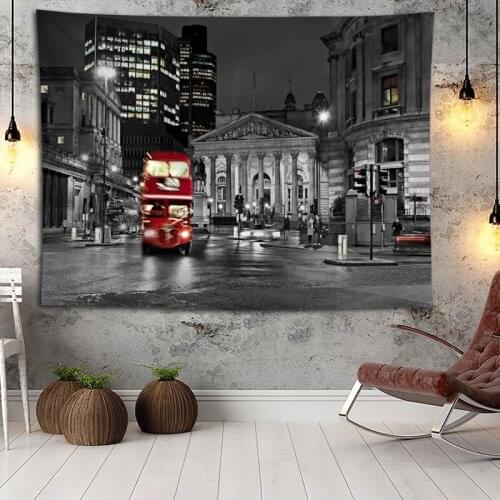 Hot Sale Custom High Quality London Wall Hanging HD Landscape 3D Printing Digital Printing Home Decoration Tapestry