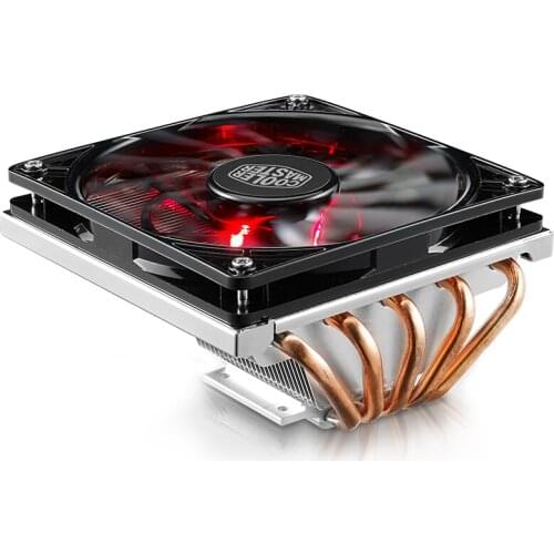 Cooler Master RR-T520-16PK CPU Cooler 5 heatpipe 12cm LED Quiet Fan For Mini Case HTPC Intel AMD Desktop PC CPU Cooling Radiator