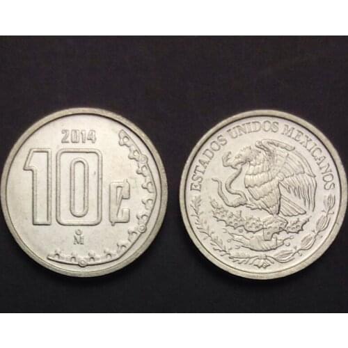 Mexico 10 cents 100% Real Unc Genuine Original Coins Collection Coin