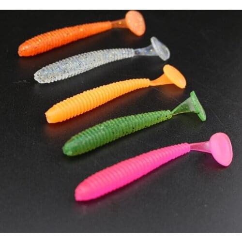 7cm 2g soft fish worm lure fishing bait lure multi-colors 10pcs/lot