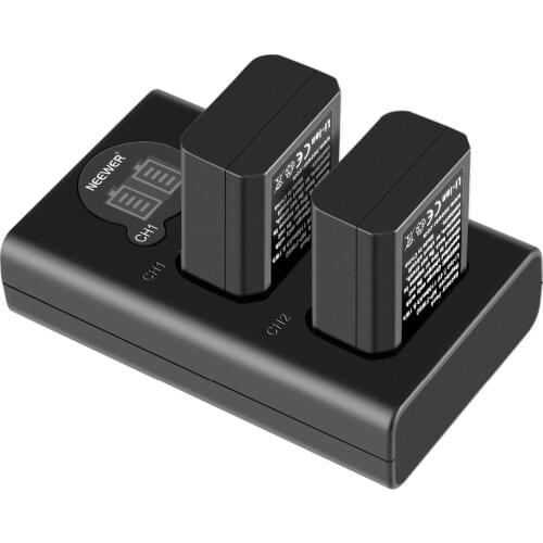 Neewer NP-FW50 Camera Battery Charger Set for Sony A6000 A6500 A6300 A7 A7II A7RII A7SII A7S A7S2 A7R A7R2 RX10 Series 2-Pack
