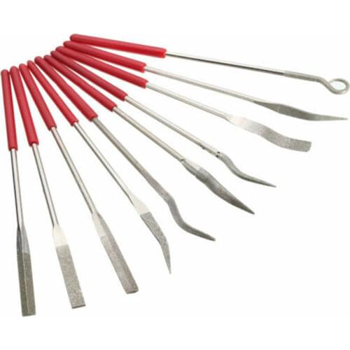 10PCS Diamond Mini Needle File Set Hand Tools 140mm for Ceramic Glass Gem Stone Hobbies and Crafts