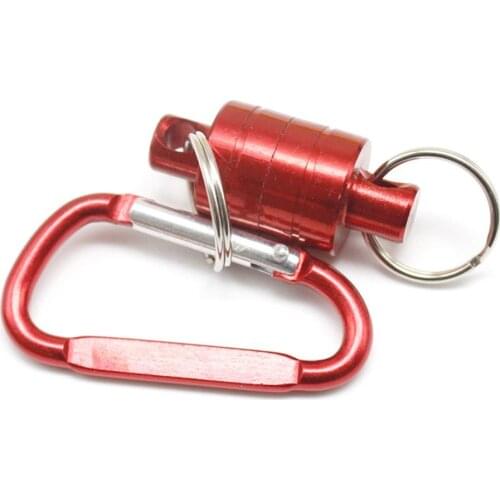 Outdoor Strong Magnetic Carabiner Portable Fishing Release Lanyard Trains Mountaineering Release Buckle Safety Retractable
