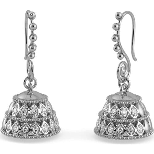 Retro Vintage Indian Earring Jewelry Women Wedding Bijoux Antique Gold Color Hollow Drop Bell Earrings Egypt