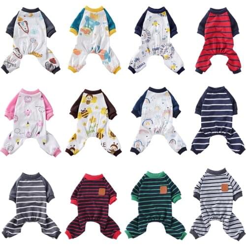 High Quality Dog Clothes Pet Pajamas For Small Dogs Jumpsuit Cat Pyjama Cartoon Nightwear For Chihuahua Coat Pomeranian Shirt 35