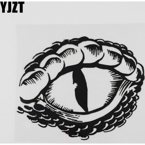 YJZT 14.8CMX12.3CM Fashion Lizard Eye Reptile Vinyl Waterproof Car Sticker Black /Silver 13C-0188