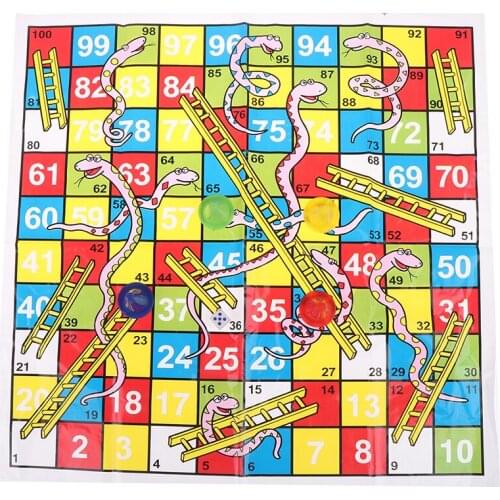 Snake Ladder Educational Kids Children Toys Interesting Board Game Set Portable Flying Chess Board Family party Game gifts