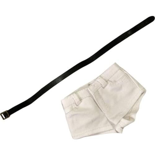 1/6 Scale Denim Shorts Jeans & Belt Set Fit 12' Female Action Figure Body Fashion Lady Outfit for Kumik Clothes