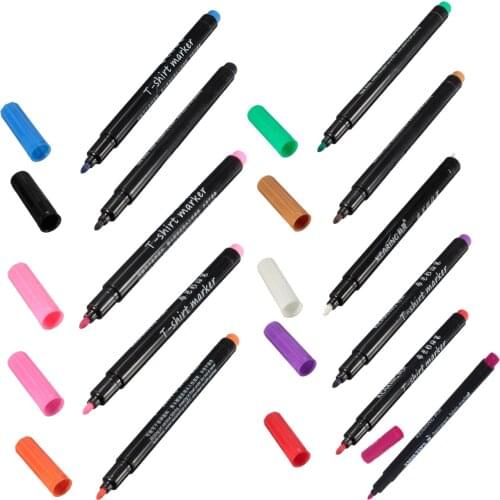 1 x Fabric Marker Pens Permanent Colors For DIY Textile Clothes T-Shirt Shoes white
