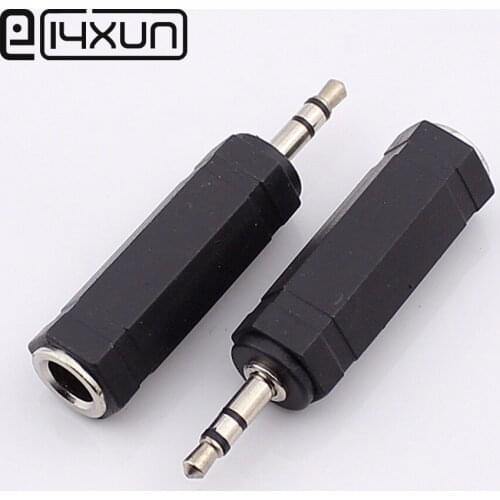 1pcs 3.5mm Stereo Male Plug to 6.5mm Female jack 3 Pole Audio AV Plugs Socket Converter Adapter Connector For Microphone