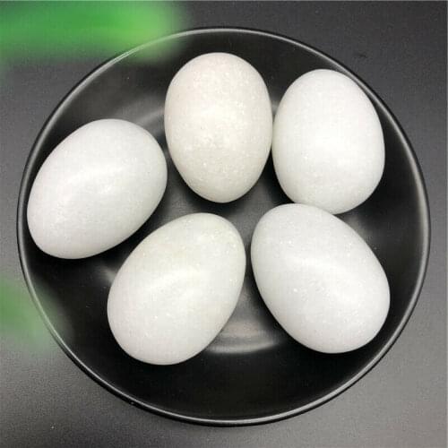 1pc Big White Marble Stone Egg Shaped Specimen Gemstone Crystal Healing Reiki Natural Stones and Minerals