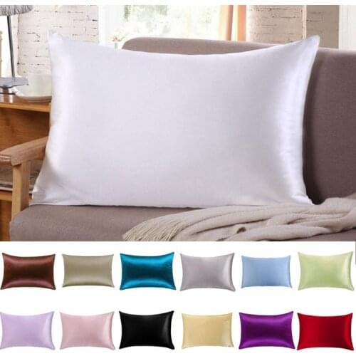 100% Mulberry Silk Pillowcase Top Quality Pillow Case 1 Pc Pillow Cover Silk Pillow Case 51cm x 76cm 13 Colors to Choose5