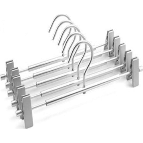 5pcs/lot Aluminium alloy hanger metal clothes rack pant racks