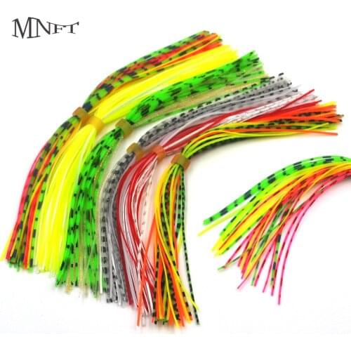 MNFT 60 Bundles 13cm Silicone Rubber Fly Tying Color Silicone Skirts Rubber Thread Fly Tying Materials