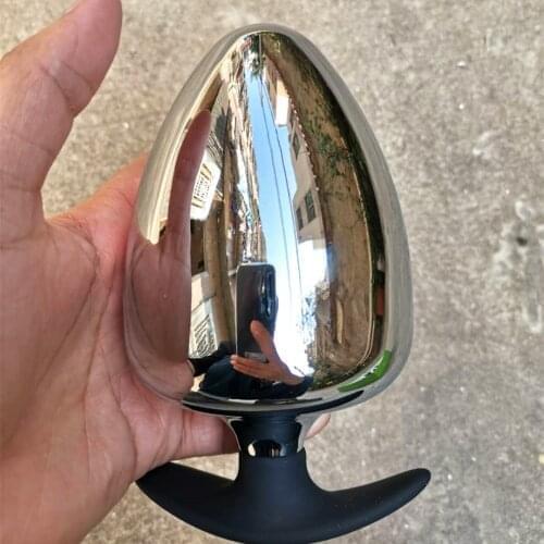 New Super Big Stainless Steel Heavy Anal Dilator Anus Expander Metal Large Buttplug Adult Sex Toys Masturbator G Spot Butt Plugs