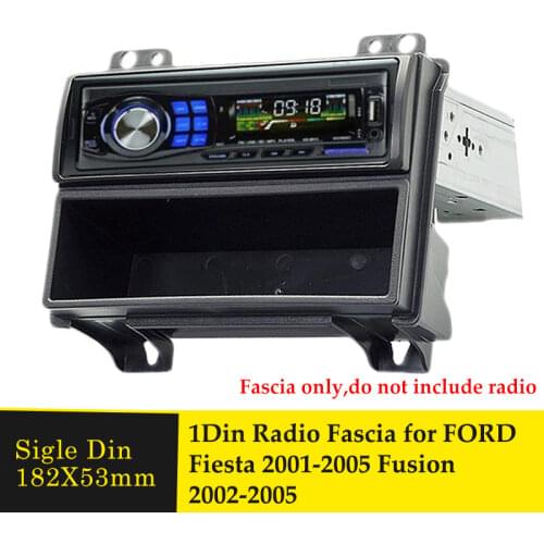 One Din Car Radio Fascia For FORD Fiesta 2001-2005 Fusion 2002-2005 Stereo CD Fitting installation Frame Mount Facia Mount Bezel