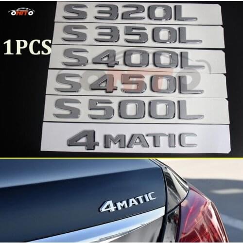 DIY Car Badge Emblem For Mercedes Benz SClass S320L S350L S400L S450L S500 S500L S600 S600L Car Trunk Rear Letters Decal Sticker