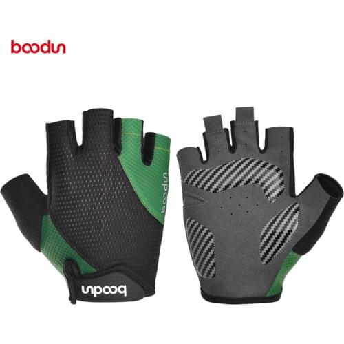 Boodun 4D Silicon Gel Shockproof Cycling Half Finger Gloves Biciclet Guantes Ciclismo MTB Road Bike Outdoor Sport Short Mittens