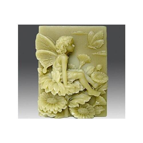 Handmade soap silica gel mould candle soap mould silicone mold for DIY sitting on the flower