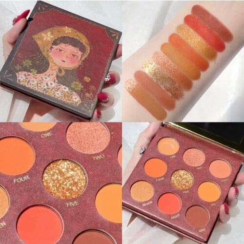 GUICAMI9 Colors Matte Shimmer Eye Shadow Makeup Rose Cherry Bloss Palette Pigment Waterproof Balm Profesional Make Up Eyeshadow