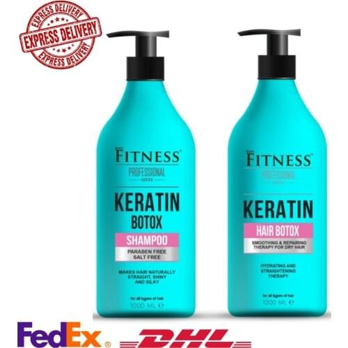 Keratin Botox Set Hair Repair Revitalizing keratin Shampoo 1000ml + keratin Hair botox 1000ml Fast Delivery