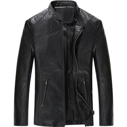 Korean Slim Mens Leather Jackets And Coats Pop Spring Autumn Jacket Casual Tops Outwear Man Brand Clothing Biker Jacket Male