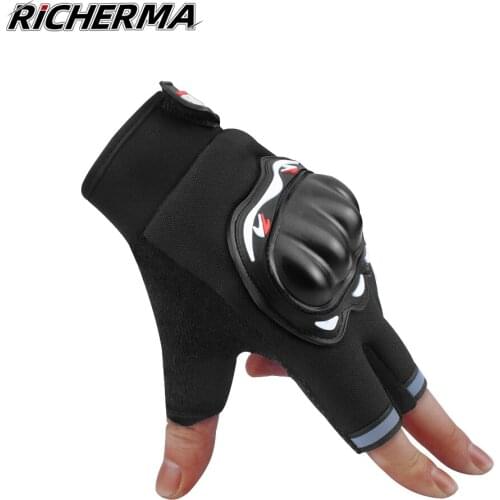 2020 Summer Fingerless Motorcycle Gloves Half Finger Hard Knuckles Cycling Gloves Motorbike Racing Climbing Running Gloves