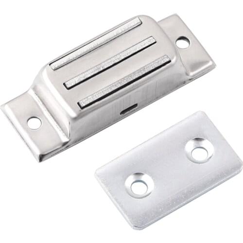 Cabinet Door Magnetic Catch Furniture Closet Catches Latch with 2 Strong Magnets Stainless Steel Kitchen Cupboard Closure Catch