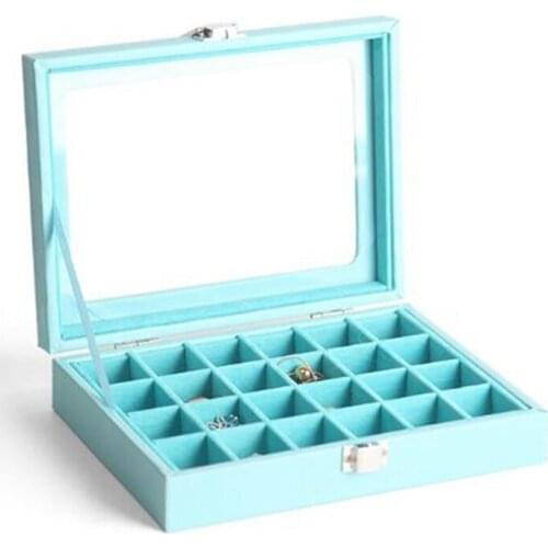 Fashion Portable PU Jewelry Rings Jewelry Display Tray Bracket Earrings Jewelry Storage Cabinet Display