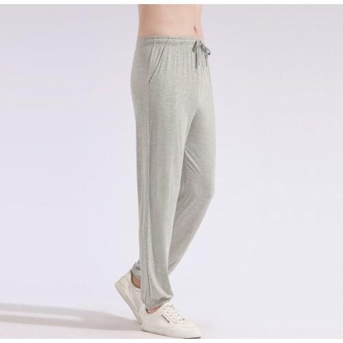 Mens Modale Lantern Thin Summer Sweatpants Ultra-Thin Home Casual Anti-Mosquito Sport Pants Adults Trousers