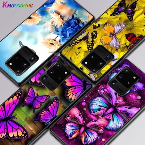 Beautiful butterfly For Samsung A01 02 02S 11 12 21 21S 22 31 32 41 42 51 72 S20 Ultra Plus 4G 5G phone Silicone Soft Case