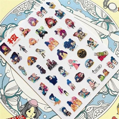 TSC-159 Japanese cartoon, Cartoon girl with hat 3D Back glue Nail Art Stickers Decals Sliders Nail ornament decoration