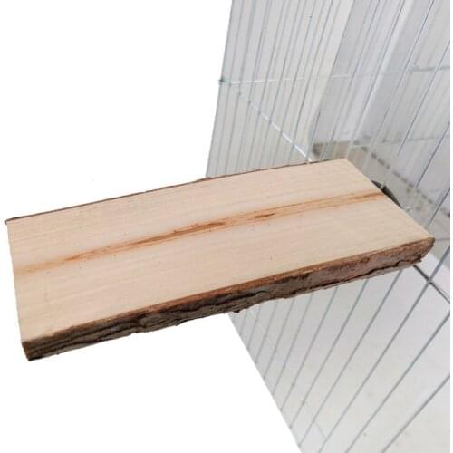 2021 New 2Pcs Natutal Wooden Bird Parrot Toys Rough Bird Perch Cage Play Stand Platform