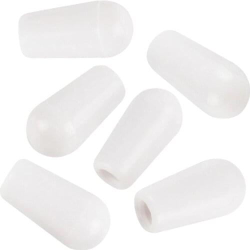 NEW 50pcs White Plastic 3 Way Toggle Switch Caps Tips Knobs Guitar Accessories