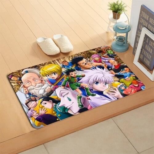 Custom HUNTER×HUNTER Doormat Yugi Amane Home Gift Mat Flannel Sponge Fabric Carpet Printed Decoration For Bedroom 9-2