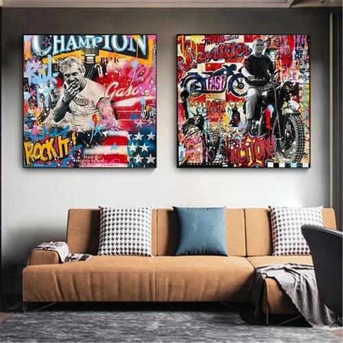 Sexy goddess Brigitte Bardot Graffiti Art Posters And Prints Girl Canvas Paintings On The Wall Art Pictures Wall Decor